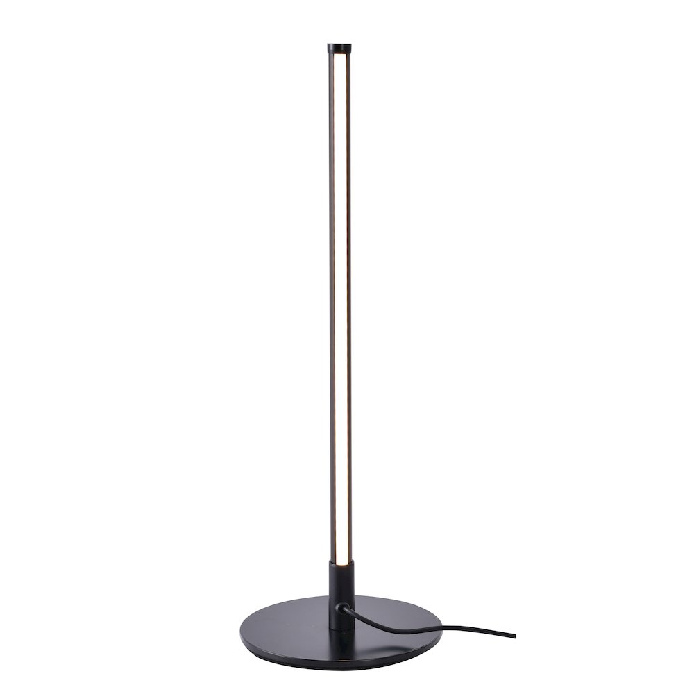 1-Light Black Linear LED Stick Table Lamp With A White Acrylic Diffuser