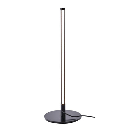 1-Light Black Linear LED Stick Table Lamp With A White Acrylic Diffuser