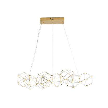 96-Light Gold Stainless Steel LED Chandelier