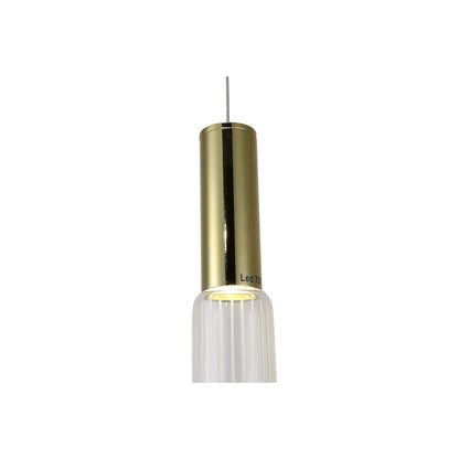 1-Light Gold LED Pendant With A Clear Glass Shade