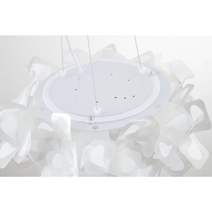 1-Light White Acrylic Cloud LED Chandelier
