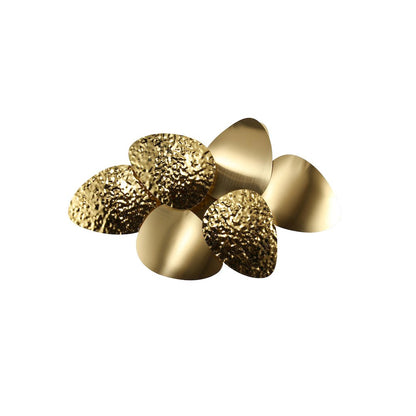 6-Light Gold Stainless Steel Petal Wall Sconce