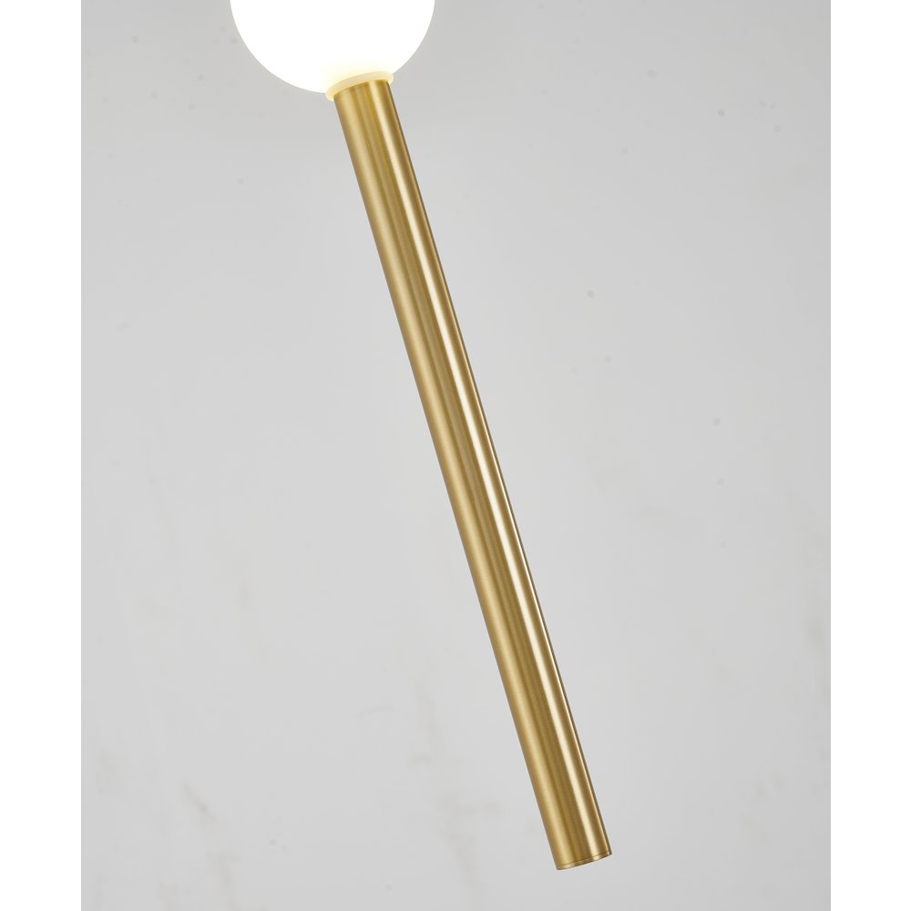 1-Light Gold LED Pendant With A White Glass Shade