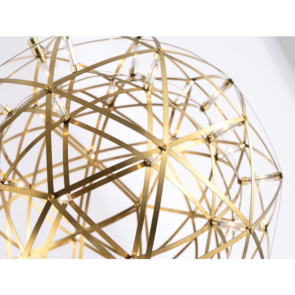 42-Light Gold Stainless Steel LED Chandelier