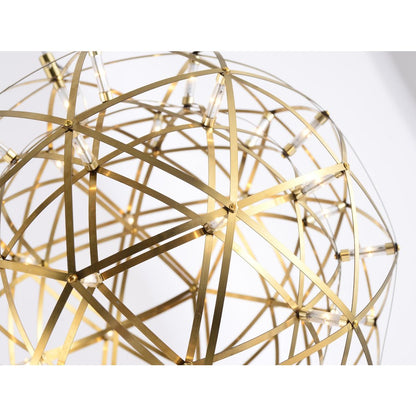 42-Light Gold Stainless Steel LED Chandelier