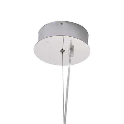 1-Light Chrome Dimmable LED Pendant With A Clear Acrylic Shade