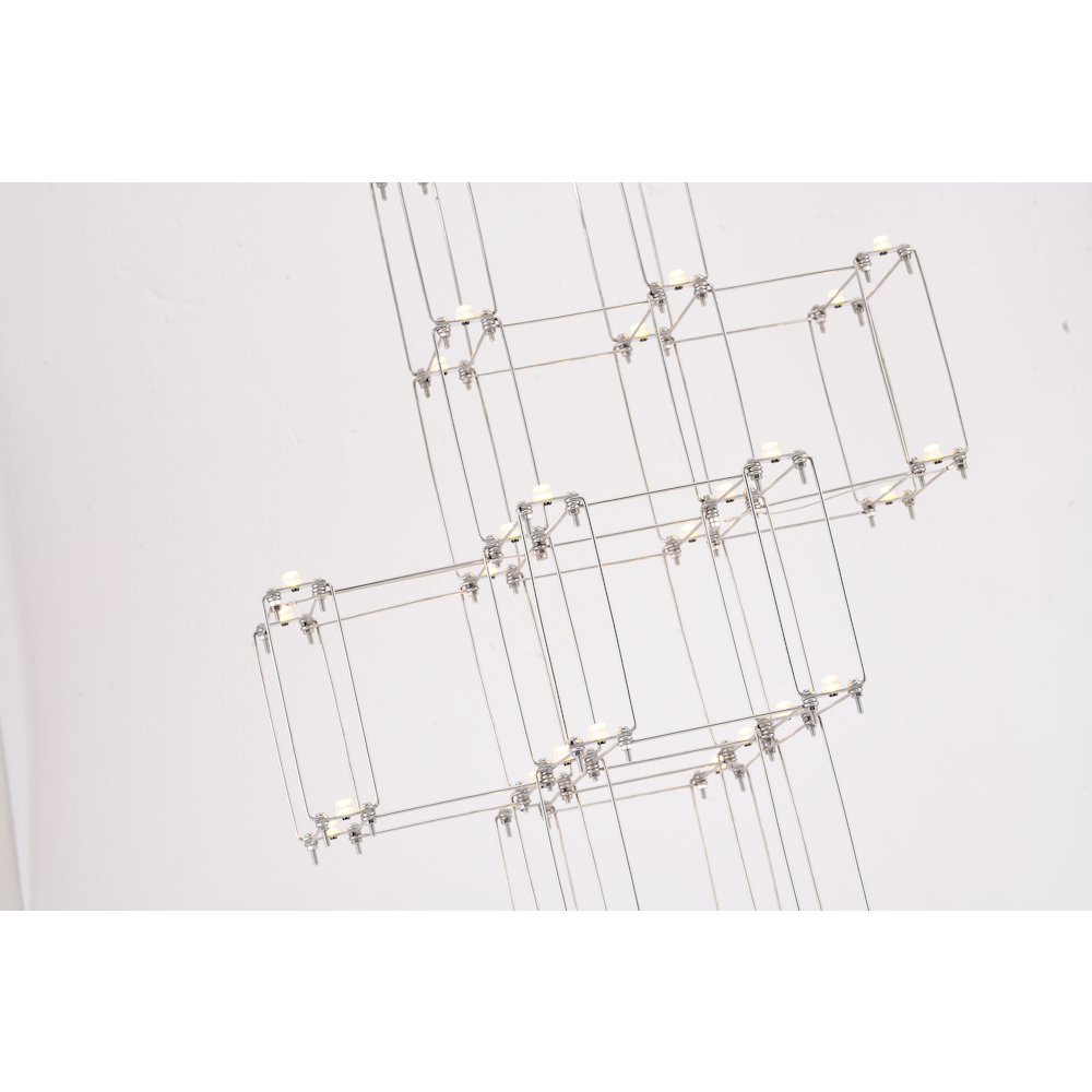 38-Light Satin Nickel LED Stainless Steel Floor Lamp