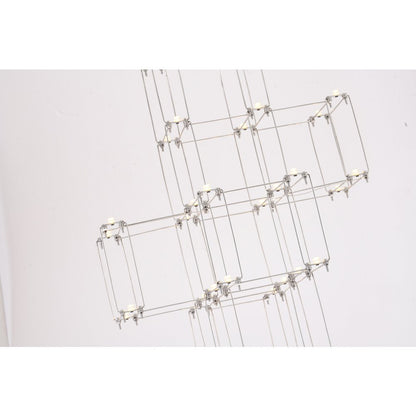 38-Light Satin Nickel LED Stainless Steel Floor Lamp