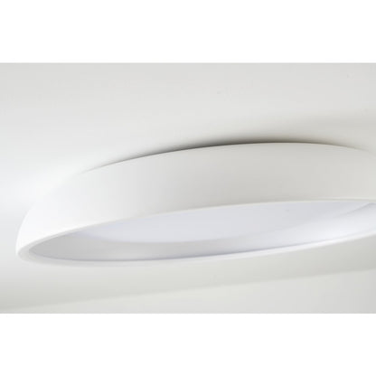 1-Light Matte White LED Flush Mount With An Acrylic Diffuser
