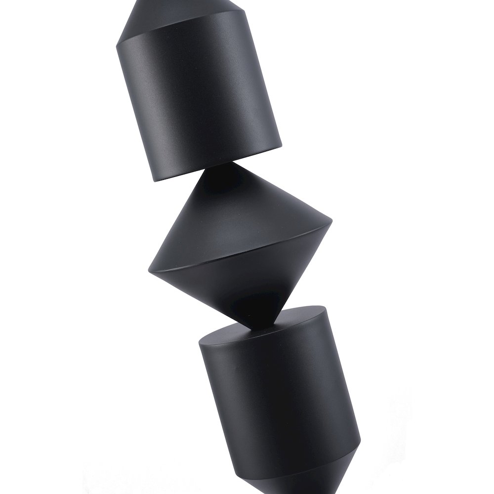 1-Light Black Iron Floor Lamp With A White Acrylic Shade