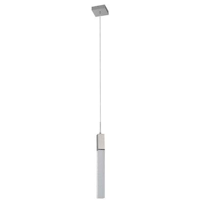 1-Light Chrome Single Pendant With A Clear Bubble Crystal