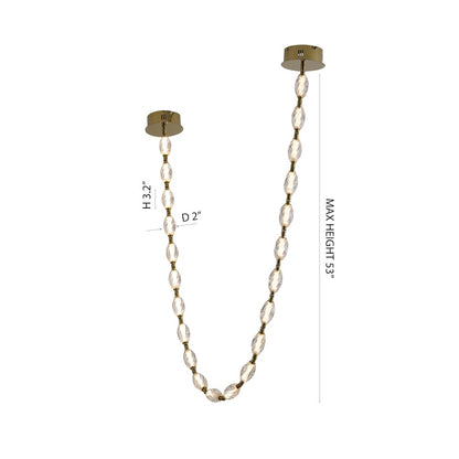 22-Light Brass LED Chandelier With Clear Crystal Shades