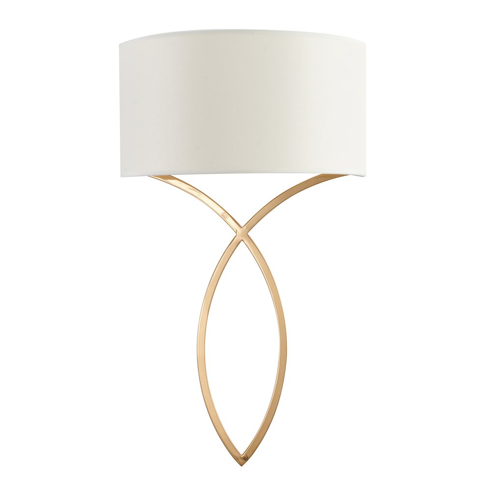 1-Light Antique Brass Metal Wall Sconce With A Fabric Black Shade