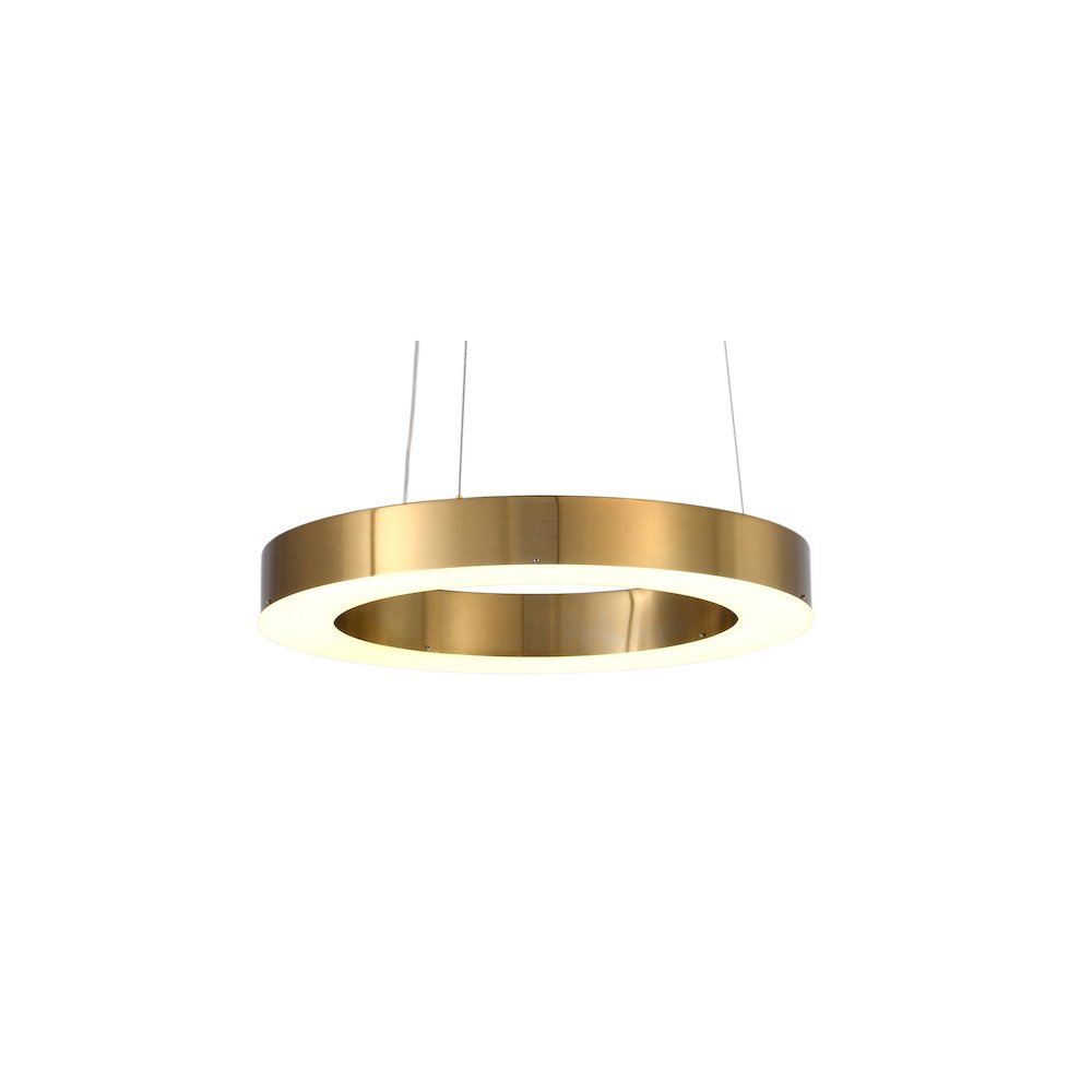 1-Light Gold LED Chandelier With An Acrylic Bottom Len