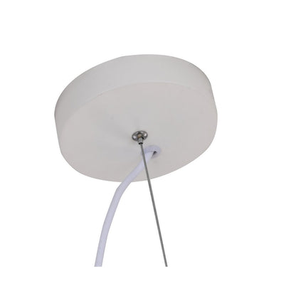 1-Light White Acrylic Chandelier With White Hardware
