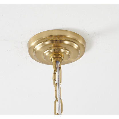 12-Light Gold Chandelier With Clear Crystal Accents