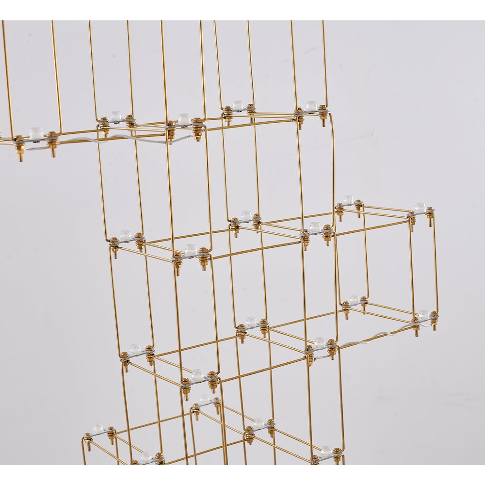 136-Light Gold LED Stainless Steel Floor Lamp