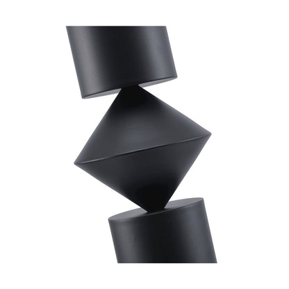1-Light Black Iron Floor Lamp With A White Acrylic Shade