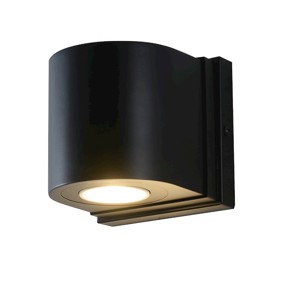 1-Light Satin Black Metal Wall Sconce