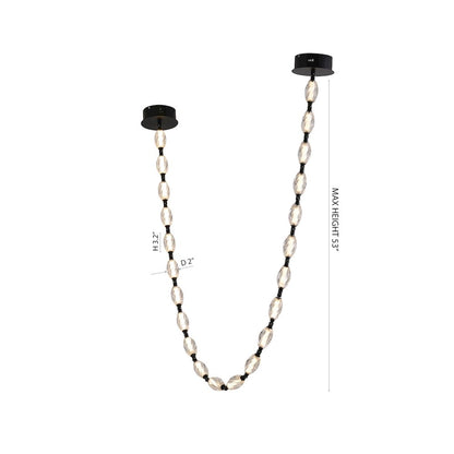 22-Light Black LED Chandelier With Clear Crystal Shades