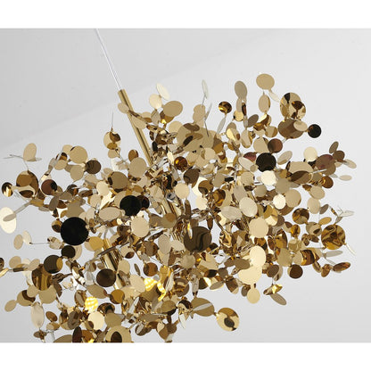1-Light Gold Stainless Steel Sparkle Confetti Pendant