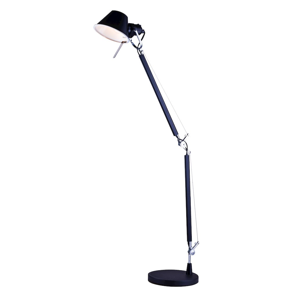 1-Light Black Table Lamp With A Black Shade