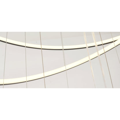 6-Light Matte Black Aluminum LED Chandelier With White Acrylic Diffusers