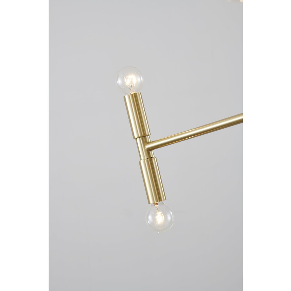 6-Light 3-Tier Chandelier In a Satin Gold Finish
