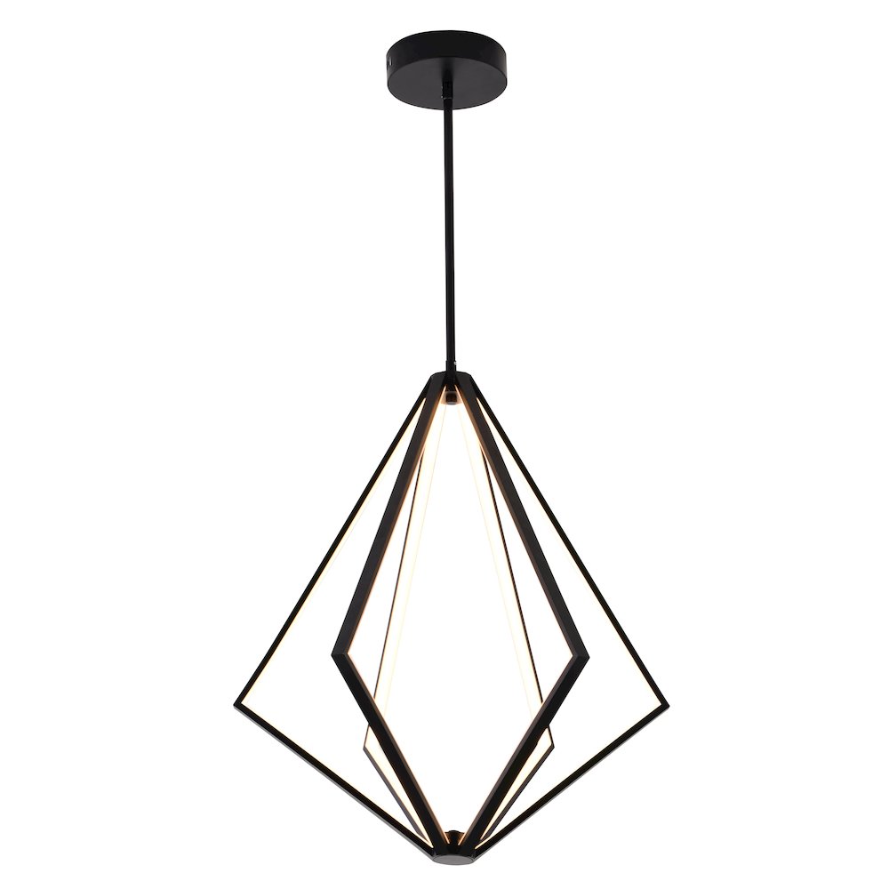 6-Light Black Metal LED Chandelier With Silicone Diffusers