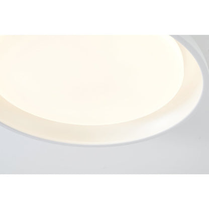 1-Light Matte White LED Flush Mount With An Acrylic Diffuser