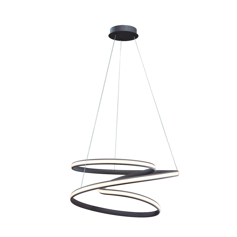 4-Light Dimmable Satin Coffee LED Chandelier With White Acrylic Diffusers