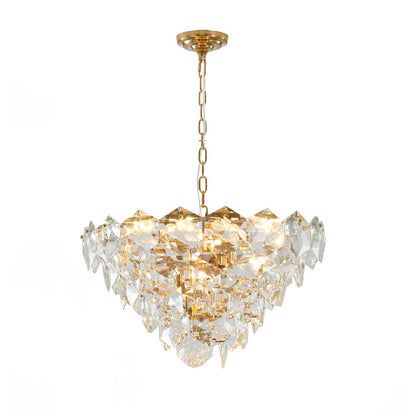 12-Light Gold Chandelier With Clear Crystal Accents