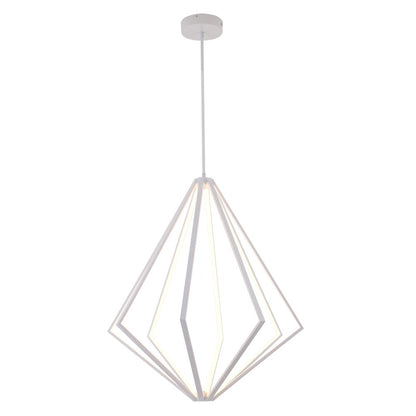 8-Light White Metal LED Chandelier With Silicone Diffusers