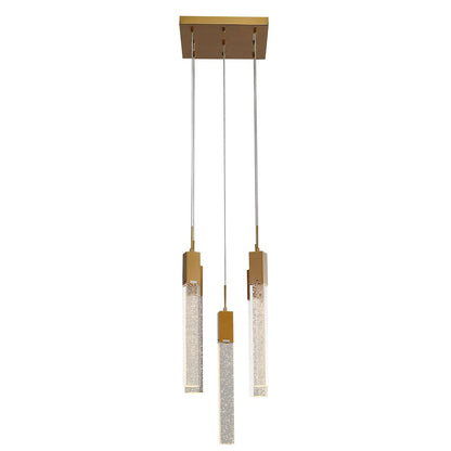 5-Light Gold Chandelier With A Clear Bubble Crystal