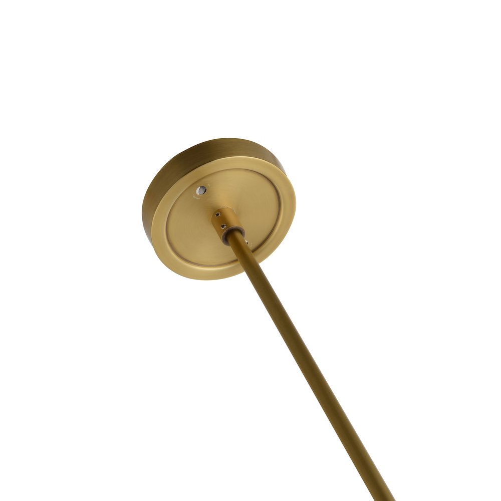 1-Light Brass Single Pendant With A Clear Glass Shade