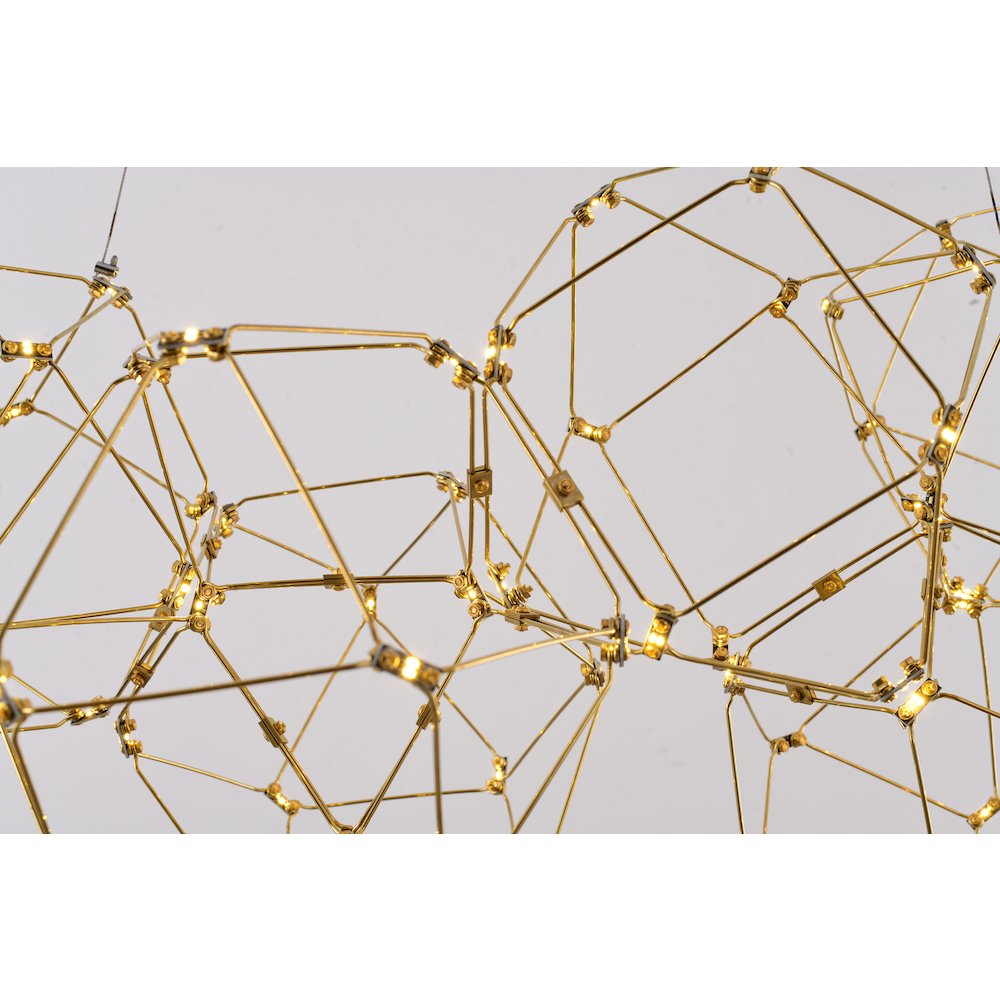 168-Light Gold Stainless Steel LED Chandelier