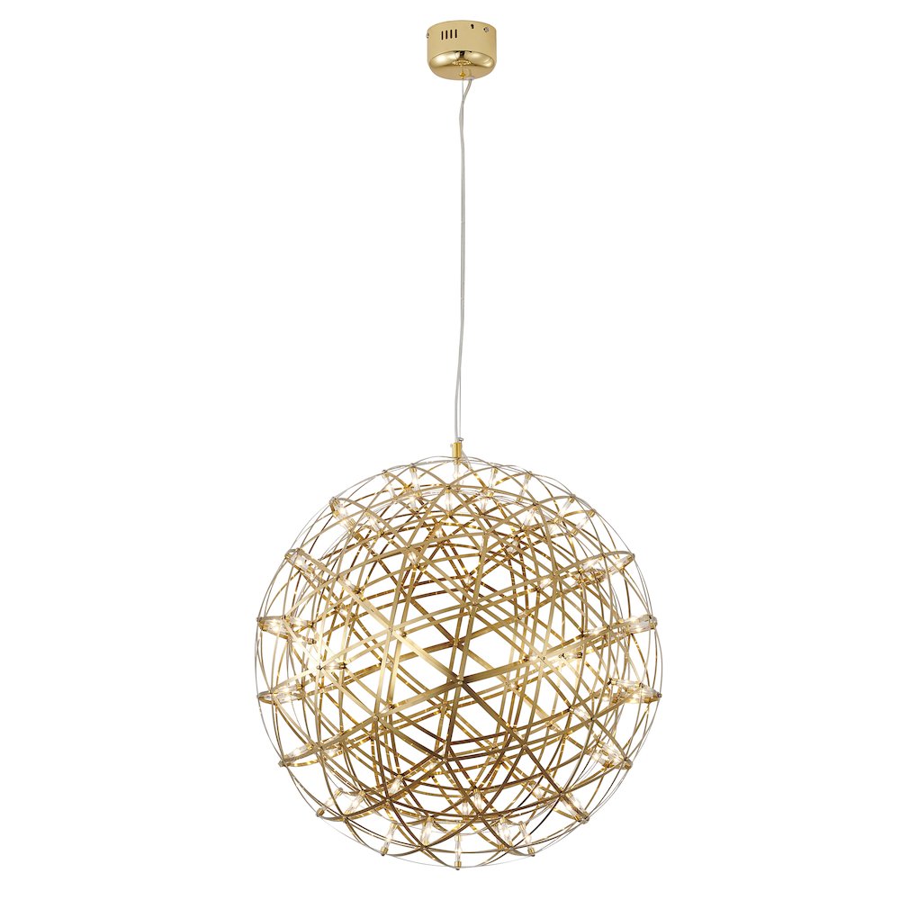 92-Light Gold Stainless Steel LED Chandelier