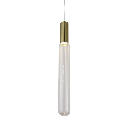1-Light Gold LED Pendant With A Clear Glass Shade