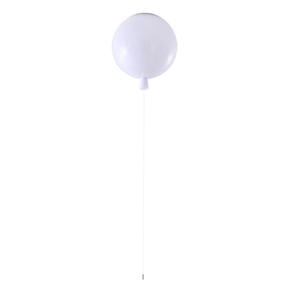 1-Light White Acrylic Semi Flush Mount Balloon Fixture