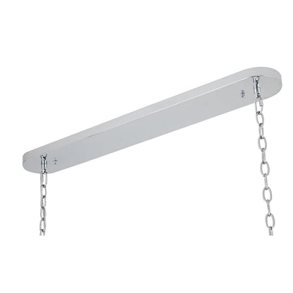 12-Light Chrome Chandelier With Clear Crystals