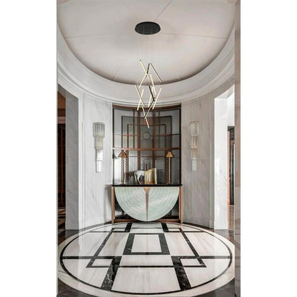 12-Light Satin Black Metal LED Chandelier With White Acrylic Diffusers