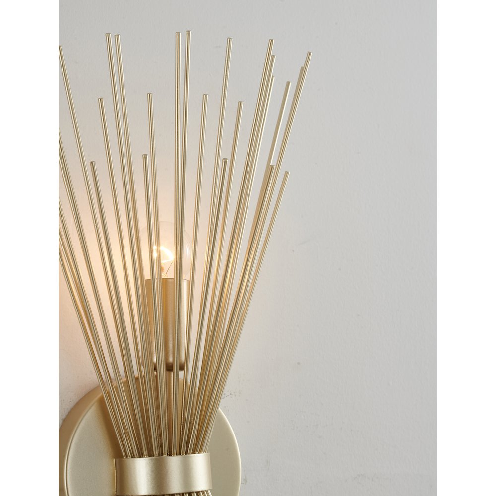 2-Light Gold Iron Spiked Cone Wall Sconce