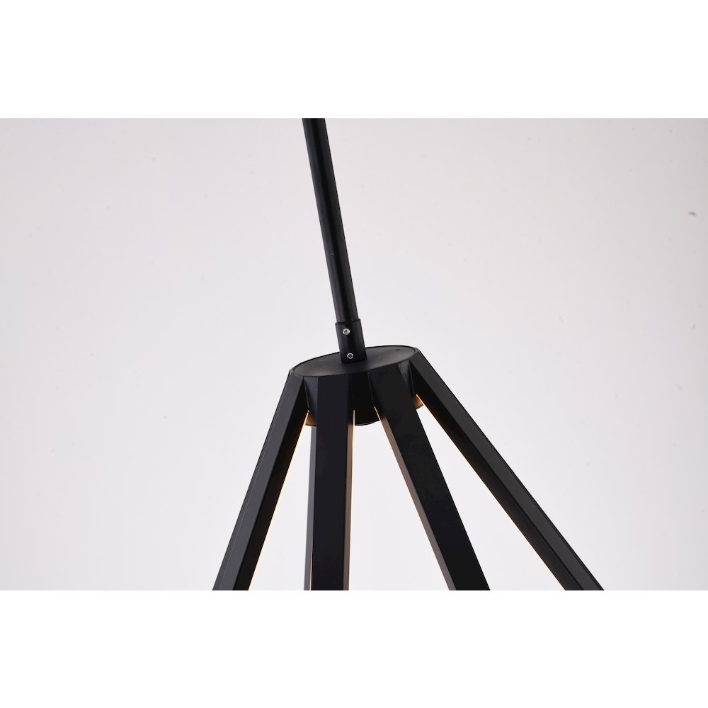 6-Light Black Metal LED Chandelier With Silicone Diffusers