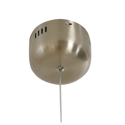 1-Light Satin Nickel LED Chandelier With A White Acrylic Diffuser