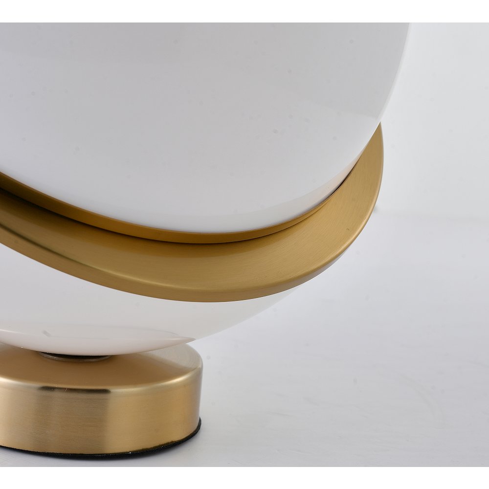 1-Light Gold Table Lamp With A White Acrylic Shade