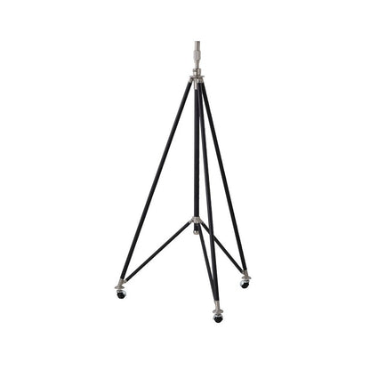 1-Light Black Floor Lamp With A Gold Interior Shade