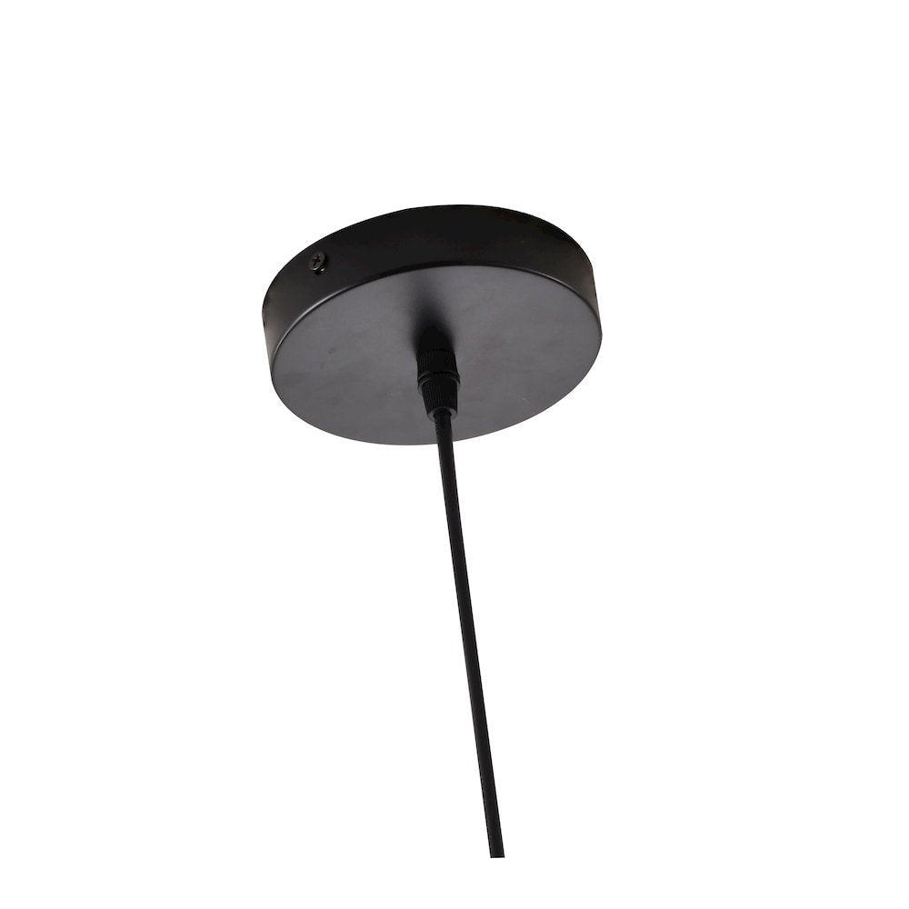 1-Light Black And Gold Aluminum Shade Pendant