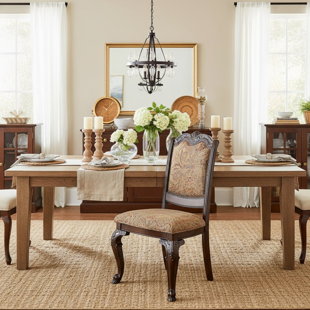 Brown Upholstered Dining Chairs Set of 2 Stylish Kitchen and Dining Room Chairs