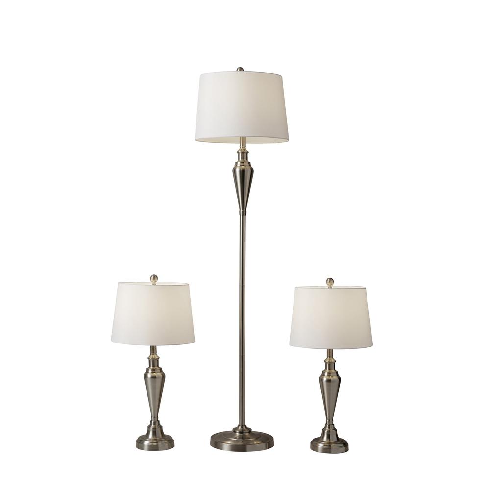 Glendale 3 Piece Floor and Table Lamp Set