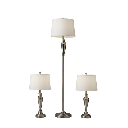 Glendale 3 Piece Floor and Table Lamp Set
